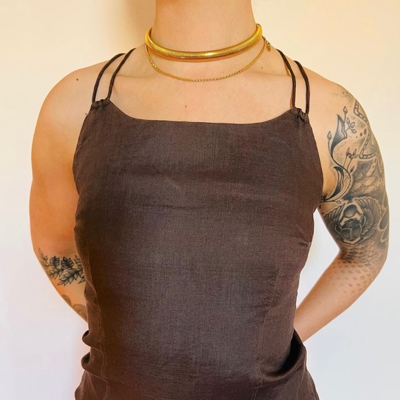 Beautiful 100% Linen Bodycon Midi - Picture 2 of 5